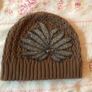 Charlie paige Knit beaded beanie.